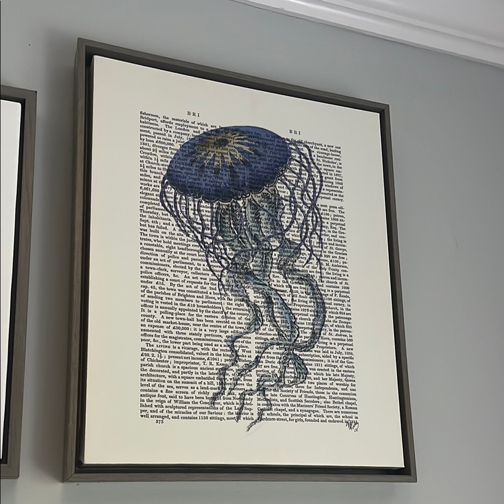 Blue Jellyfish Art Print